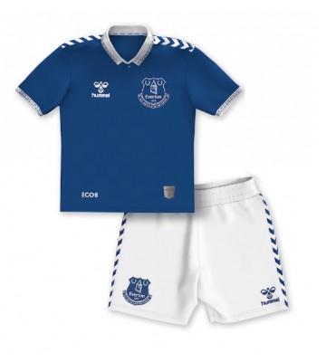 Everton babykläder Hemmatröja barn 2023-24 Korta ärmar (+ Korta byxor)